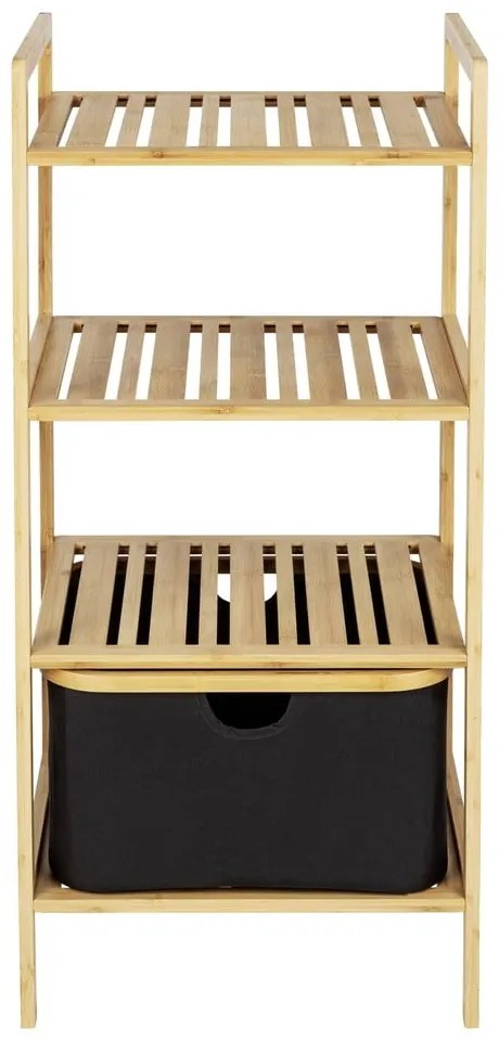Etajeră de baie neagră/ natural din bambus 44x93,5 cm Ecori – Wenko