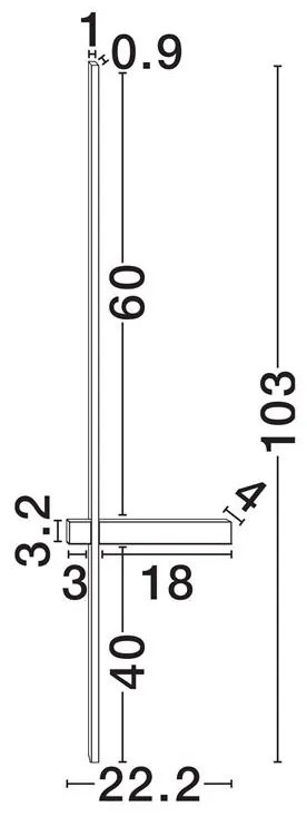 Aplica ambientala LED CCT DANESSA alb 103cm