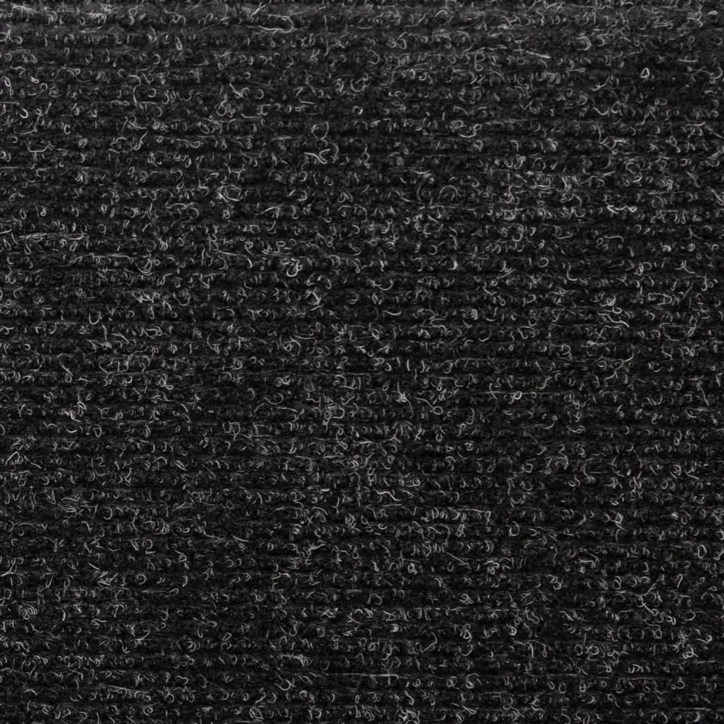 Covorase scari, 5 buc., negru, 65x25 cm, cusatura punch 5, Negru