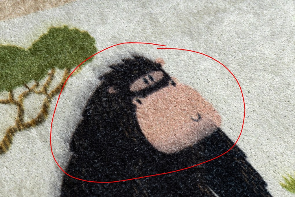 BAMBINO 1165 covor lavabil Grădină zoologică pentru copii anti-alunecare bej - SECUNDAR-COTATI PRODUSUL