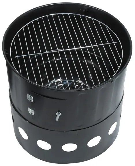 Afumătoare cu cărbuni 3 în 1 neagră