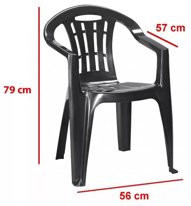 Rowen 4+1 kerti bútor garnitúra szett kőris-grafit