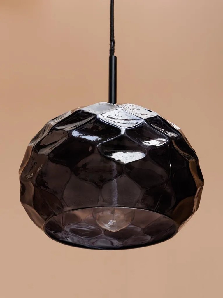 Lustra neagra, din sticla, Facets