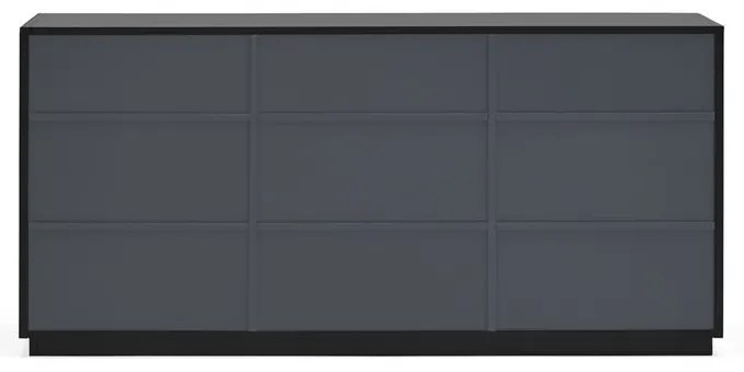 Comodă Teulat Doric, lățime 150 cm, negru