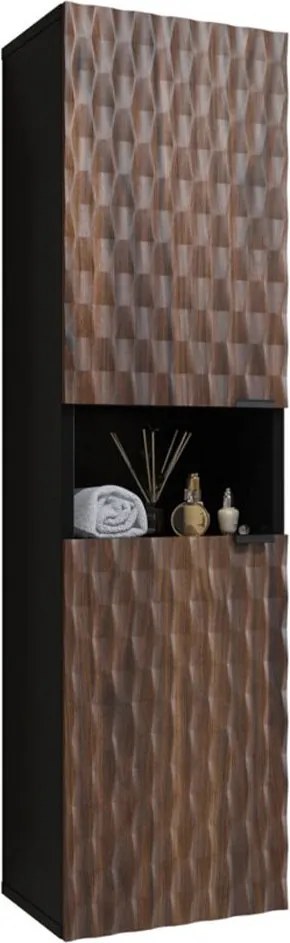 Dulap lemn masiv baie Enzaro, 133 × 33 × 35 cm
