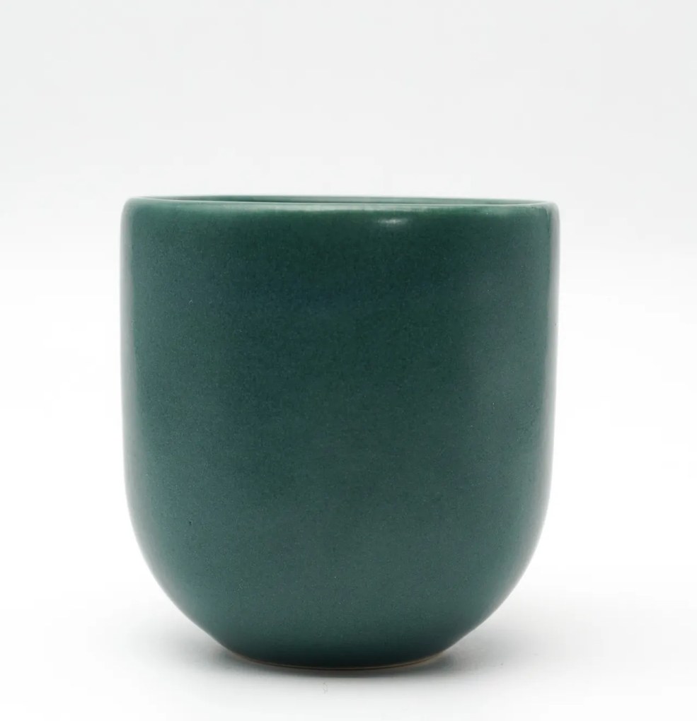 Pahar Cafea Novum Verde Emerald 250ml (Glazurat Manual)