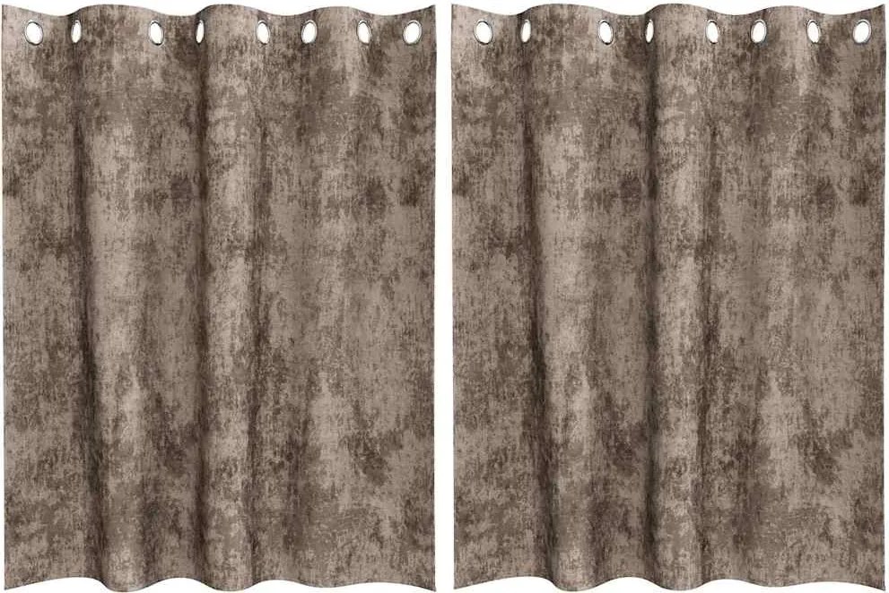 vidaXL Cortine din catifea 2 pcs Cappuccino 140 x 140 cm Catifea