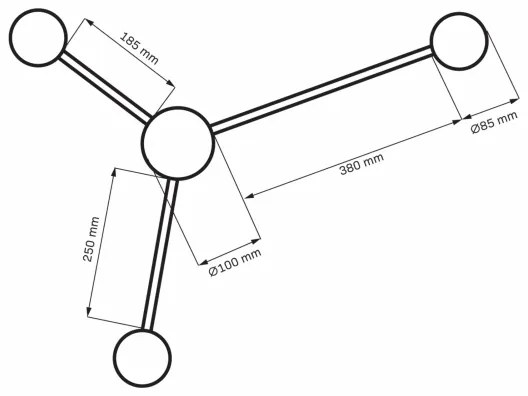 Aplică LED JOY 3xGX53/6W/230V negru