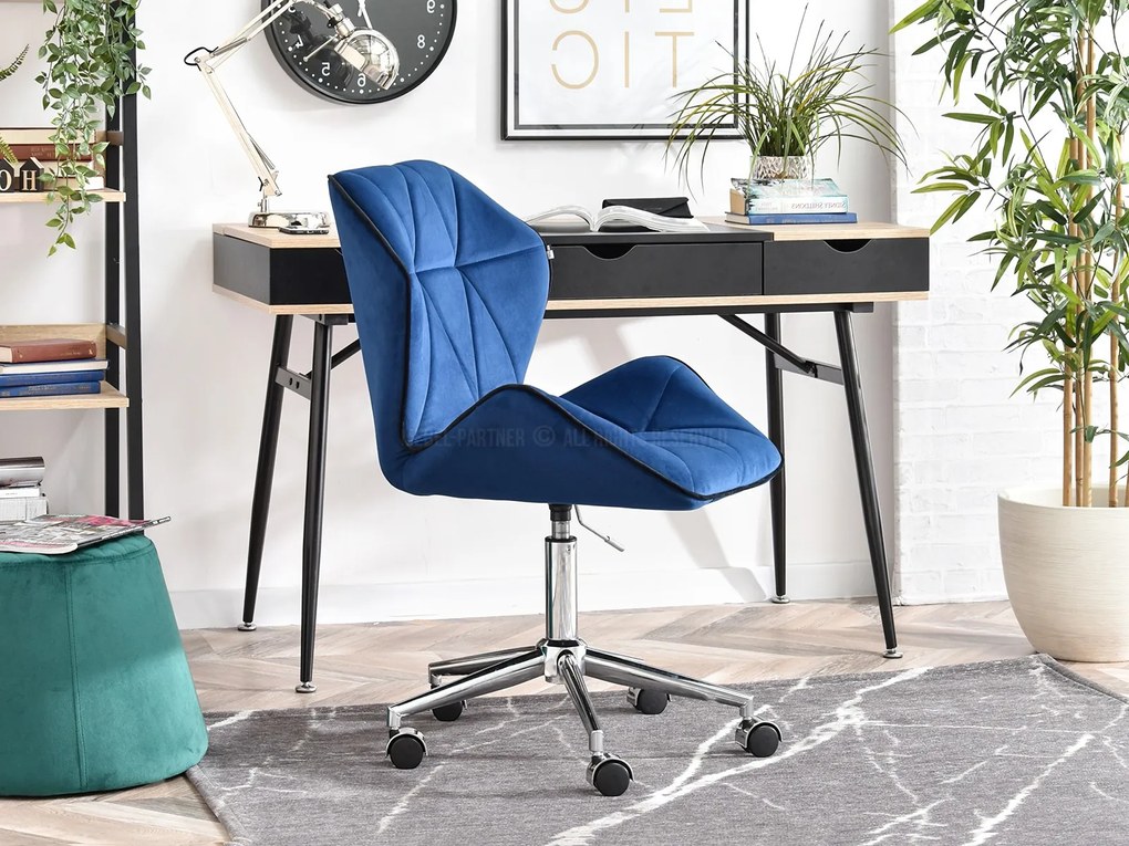 Fotoliu Velma M (albastru marin + crom). Promo -6%. 1110442