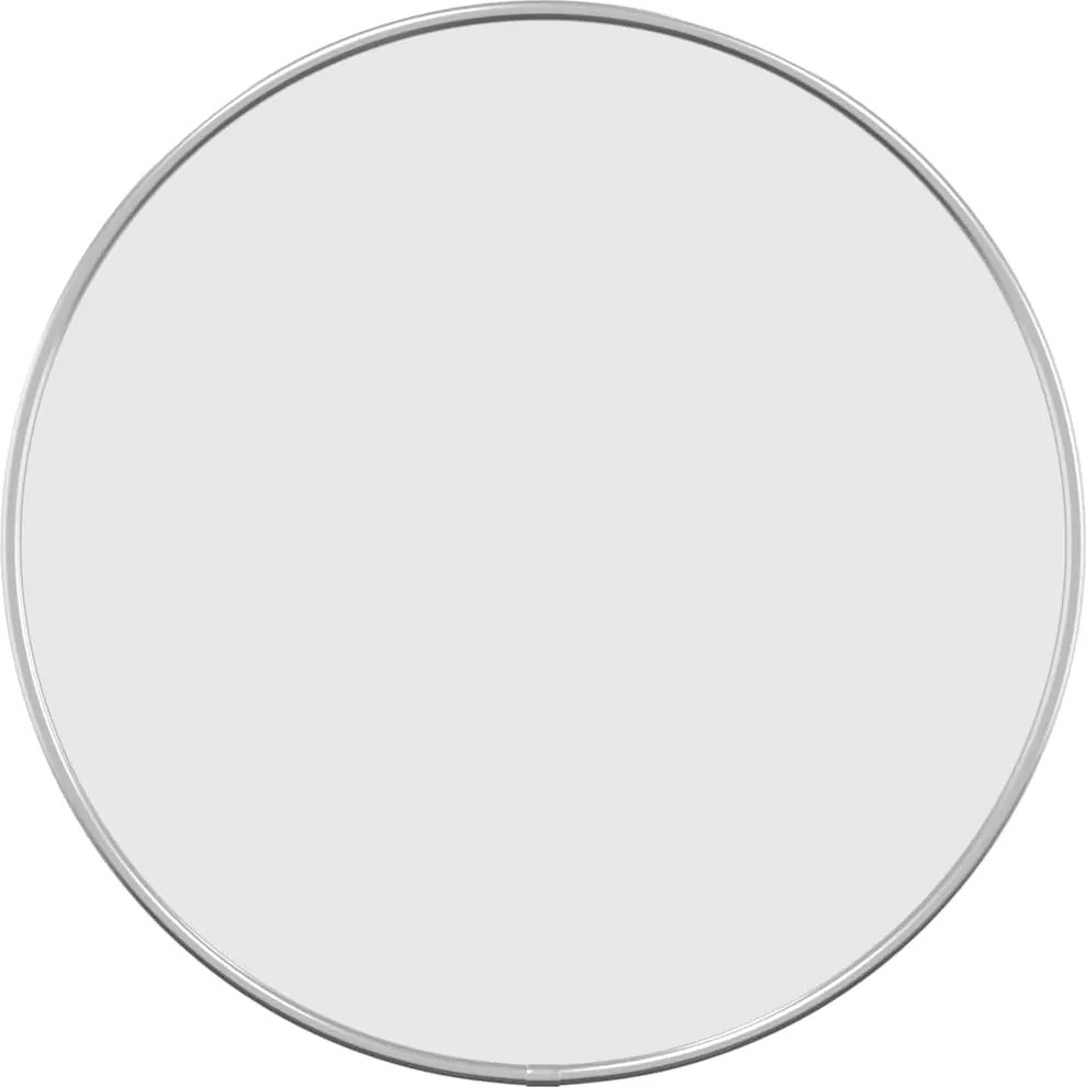 vidaXL Oglindă de perete rotundă, argintiu, Ø 40 cm