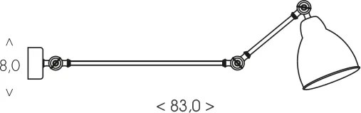 BRILAGI - Lampă de perete QUILL 1xE27/40W/230V 83 cm neagră