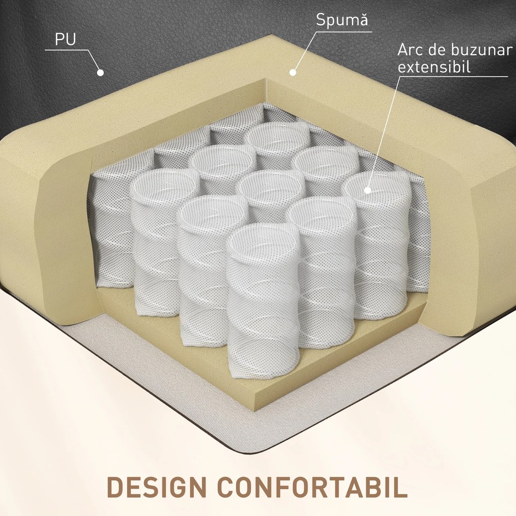 HOMCOM Fotoliu cu 8 Puncte de Masaj, 5 Modalități și 2 Intensități, cu Suport pentru Picioare, 84x92x109 cm, Negru | Aosom Romania