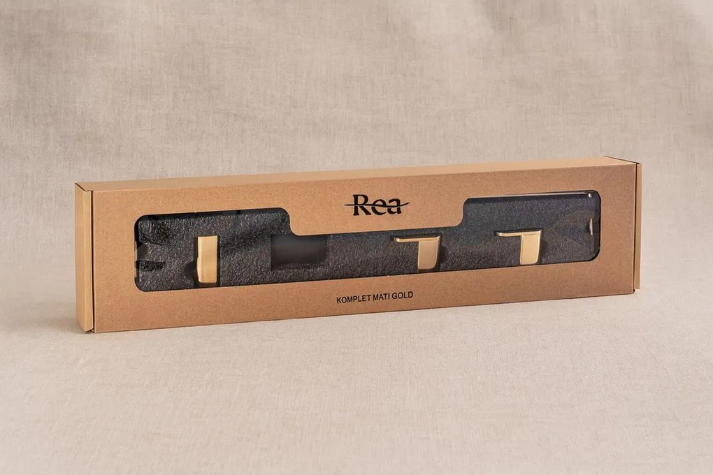 Set accesorii pentru baie Mati auriu 4 piese