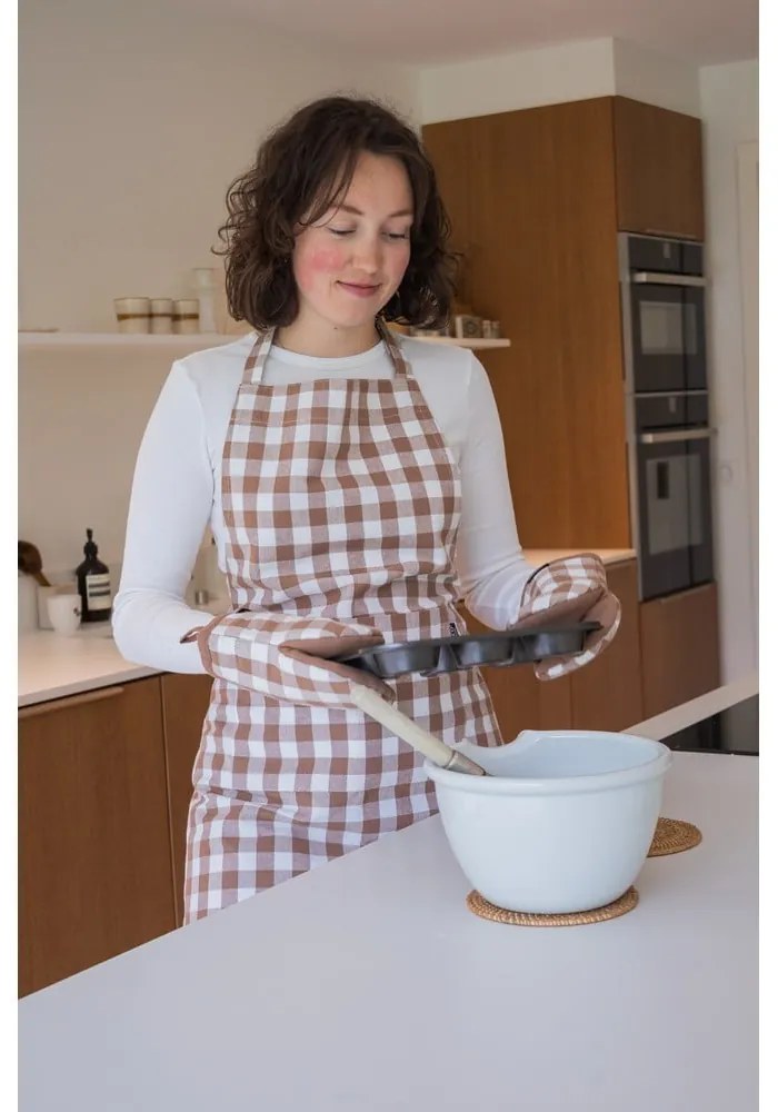 Set de mănuși de bucătărie 2 buc. din bumbac Gingham – Tiseco Home Studio