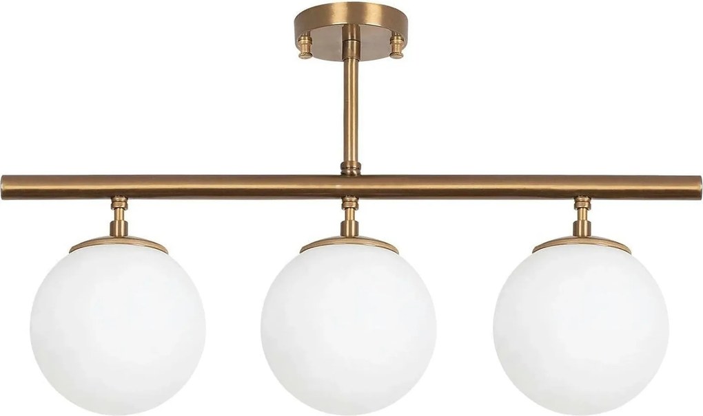 Lustra ATMACA 10270, auriu/alb, metal/alb, 60x15x37 cm
