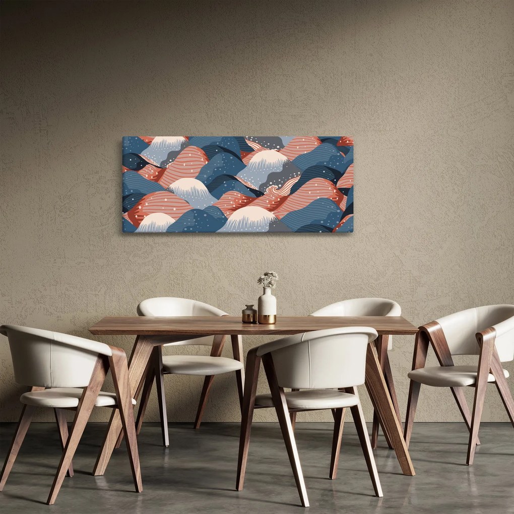 Tablou - Valuri japoneze (120x50 cm)