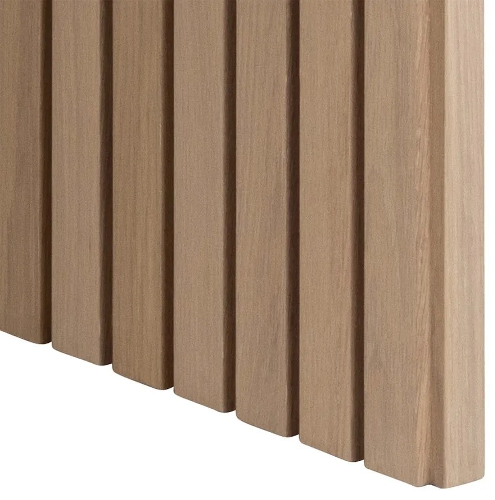 Masă de dining albă cu aspect de lemn de stejar 105x220 cm Christo – Actona