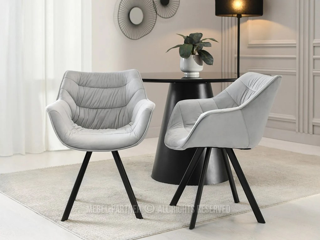 Scaun Nina (svetlogri + negru). Promo -13%. 1111201