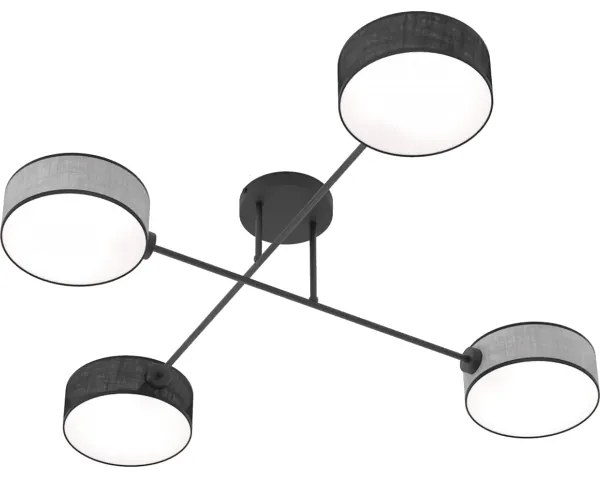 Lustră aplicată MAGA 4xE14/10W/230V negru/gri