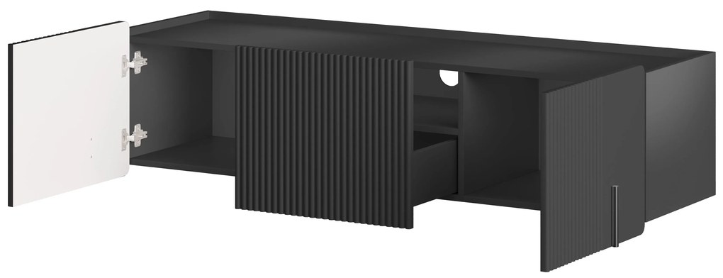 Dulap TV Malmi 150 cm suspendată - negru mat / negru