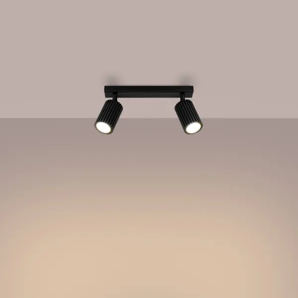 Spot Sollux SL.1580 KARBON 2xGU10/10W/230V negru