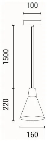 Lustră pe cablu 1xE27/15W/230V crem