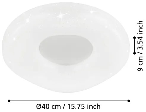 Plafonieră LED Eglo 99341 ZAMUDILO LED/18W/230V + telecomandă