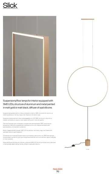 Lampadar Redo 01-2134 SLICK LED/28W/230V negru