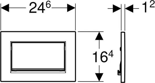 Placă de acționare Geberit Sigma30 115.893.KJ.1 24,6x16,4 cm alb/crom lucios
