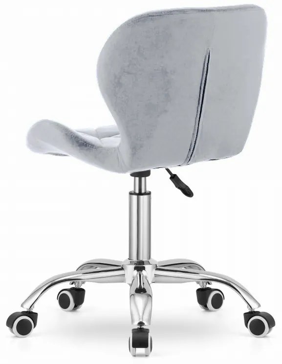 OFERTA Scaun de birou gri deschis AVOLA VELVET II. calitate