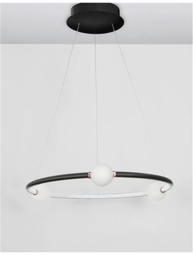 Lustra LED dimabila cu telecomanda design modern Celia negru