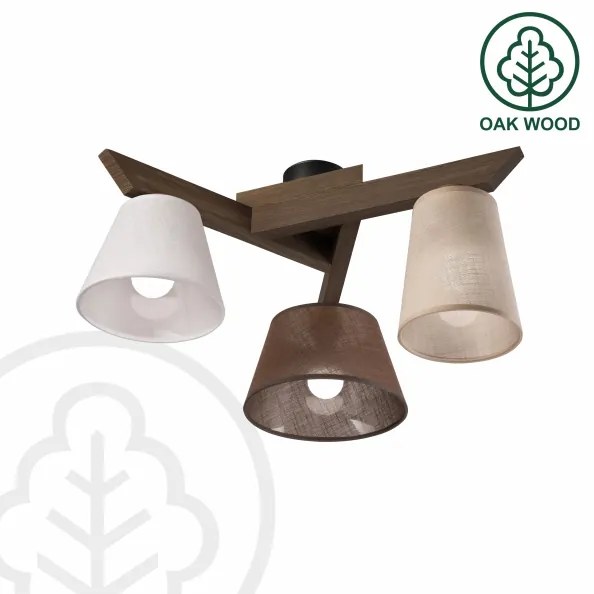 Lustră LED aplicată Brilagi ANTHONY 3xE14/40W/230V stejar nuc