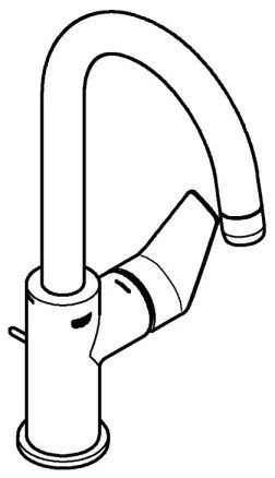 GROHE 24201001 - Baterie pentru lavoar DN 15, dimensiune L, crom lucios