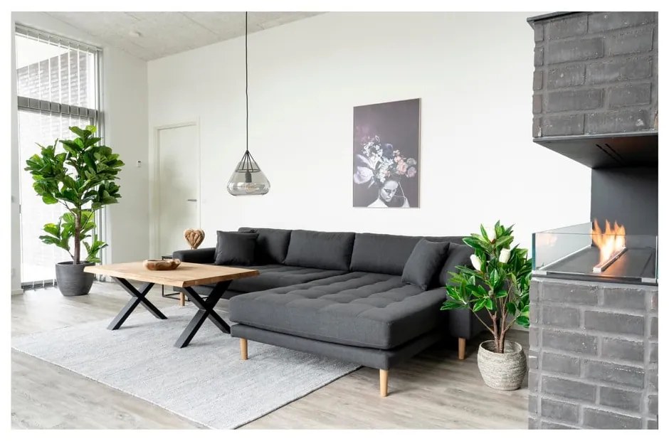 Masă de cafea cu blat din lemn masiv de stejar House Nordic Toulon, 120 x 70 cm