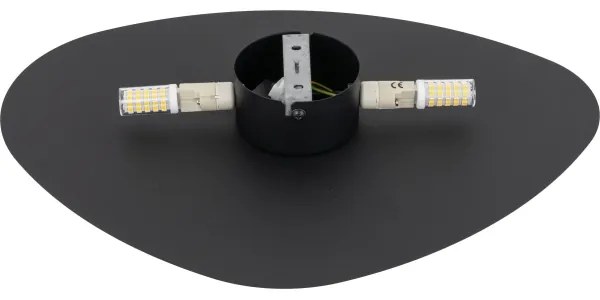 Aplică STONE 2xG9/8W/230V 30x39 cm negru