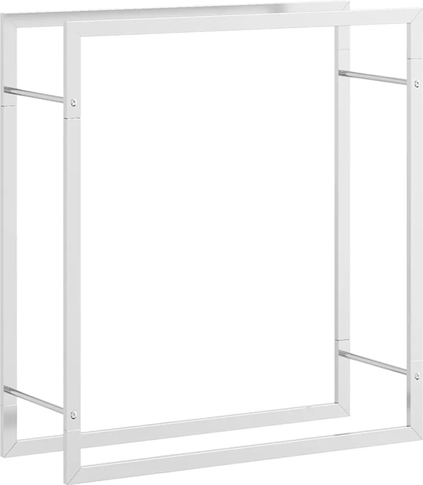 vidaXL Suport pentru lemne de foc, 80x28x86 cm, oțel inoxidabil