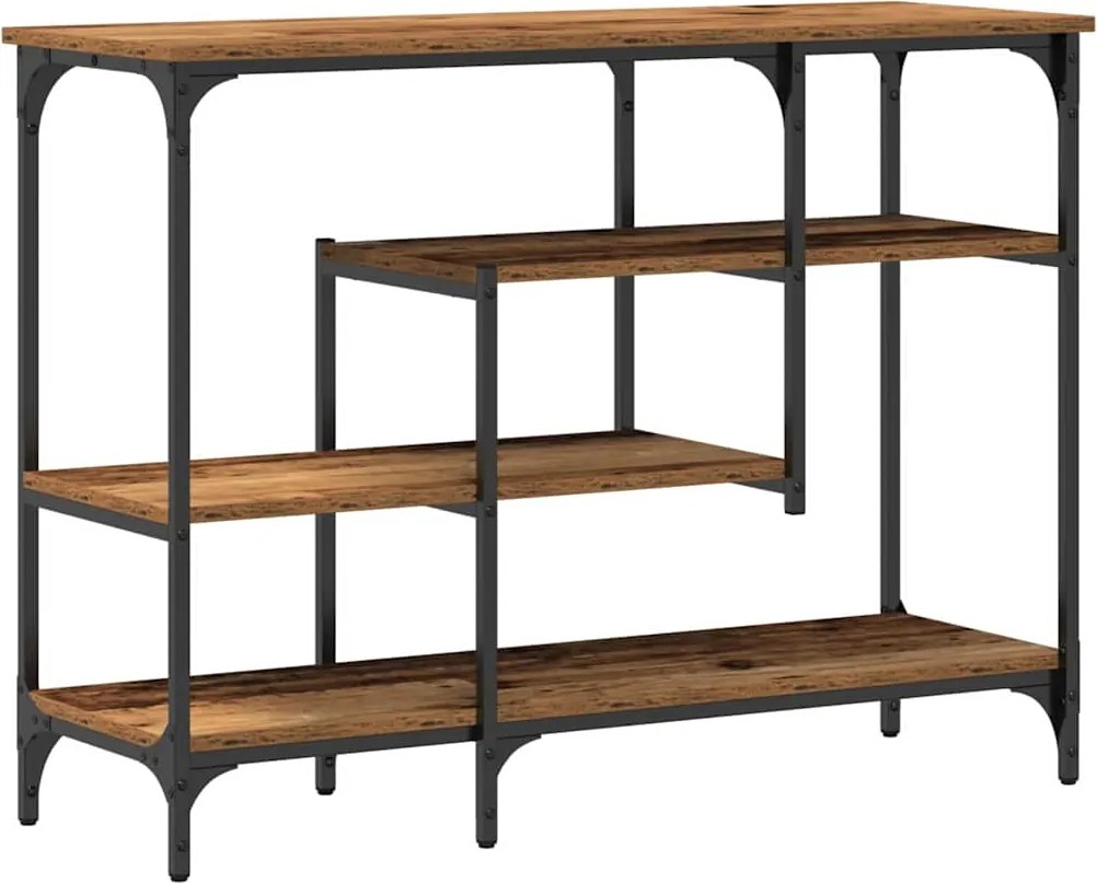 vidaXL Masă de Consolă cu raft Lemn vechi 100 x 35 x 75 cm