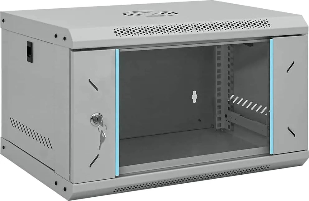 vidaXL Dulap de rețea cu depozitare Gri 53 x 45 x 30 cm Oțel