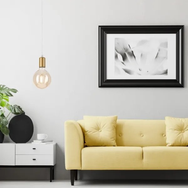 Lustră pe cablu ASTRID 1xE27/60W/230V auriu