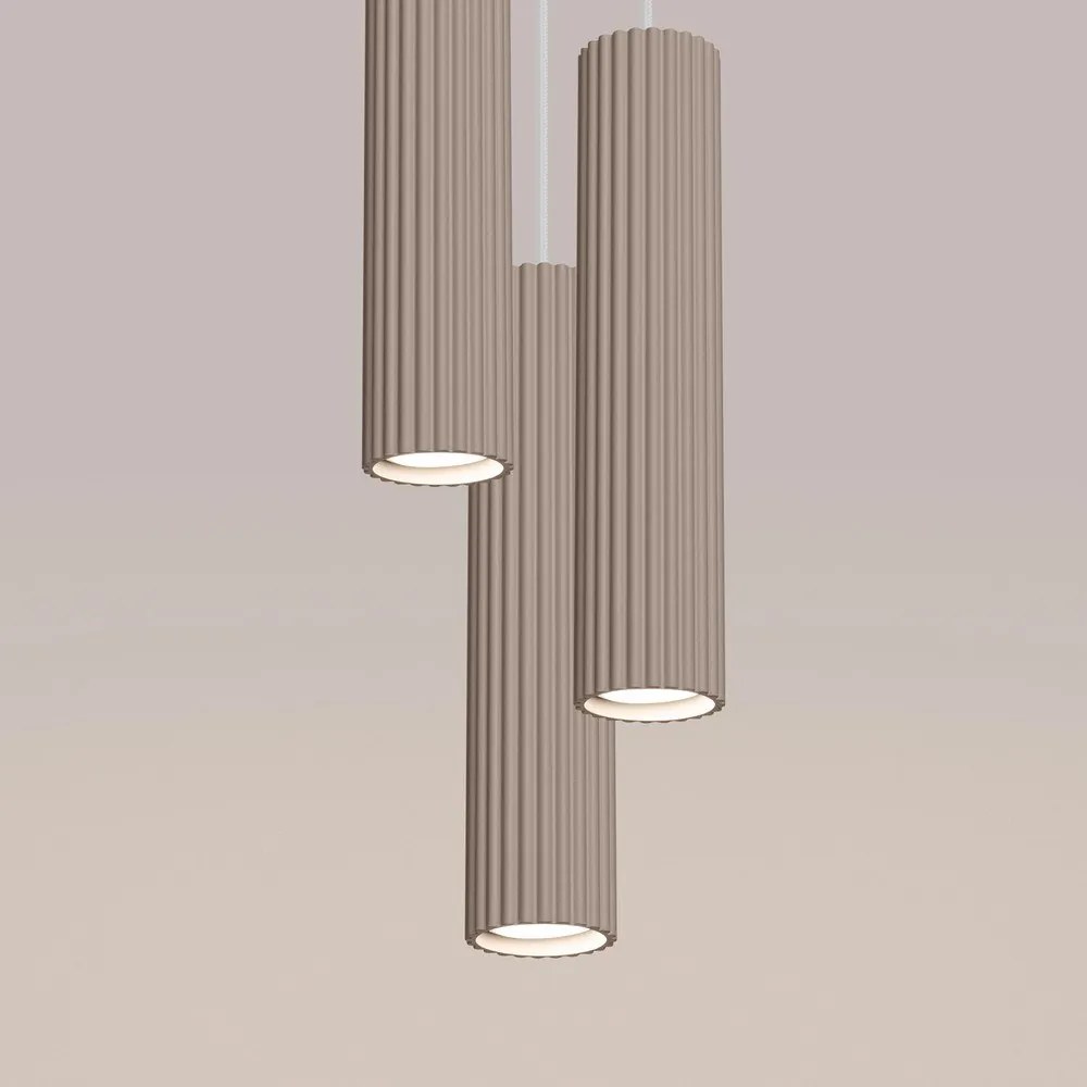 Lustră taupe din metal ø 19,5 cm Gleam – Sollux