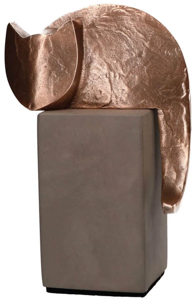 Statueta bronz si beton "Motan"