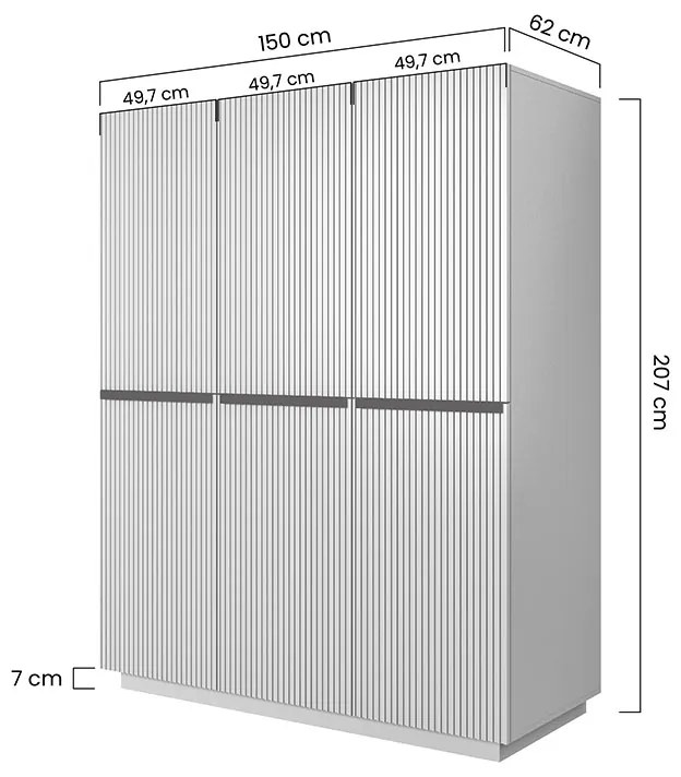 Dulap Nicole cu două sertare 150 cm - MDF roz antichizat / mânere aurii