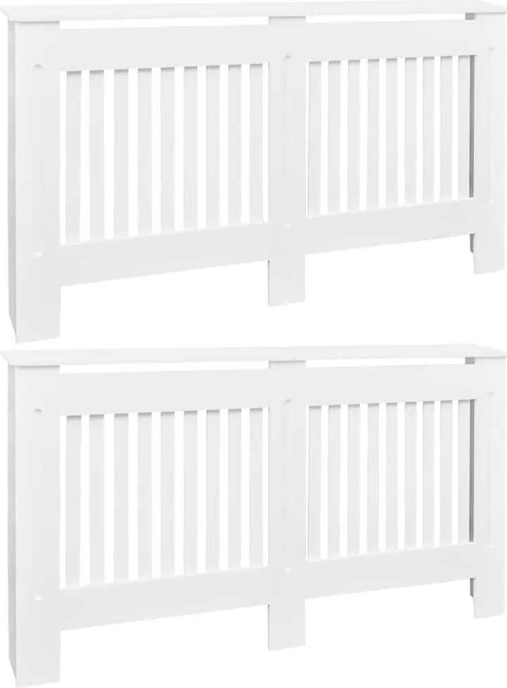 vidaXL Mască de calorifer, 2 buc., alb, 152 cm, MDF