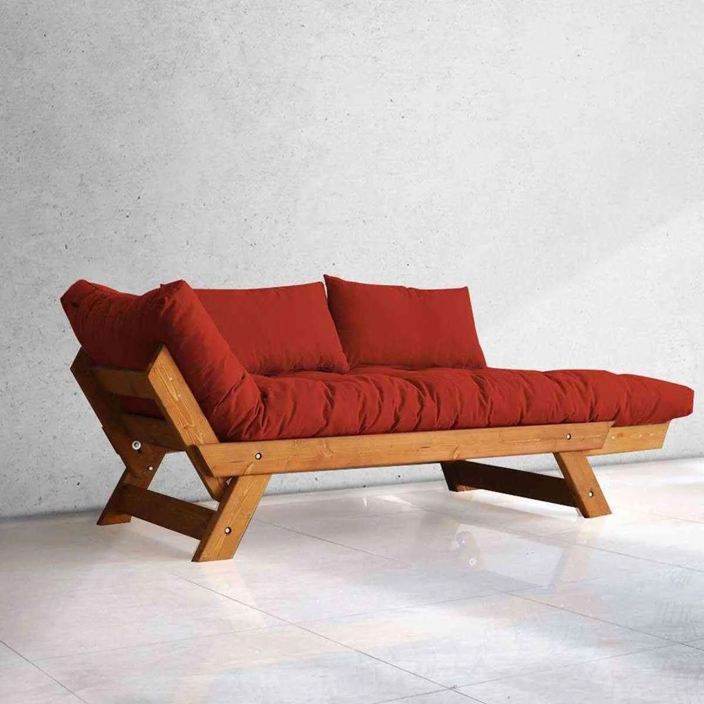 Canapea Extensibila din Lemn, Adalar Rosu,180x85x75