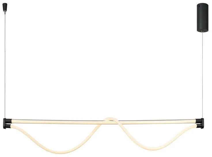 Lustra suspendata LED design minimalist FUGAZ negru MA-8951