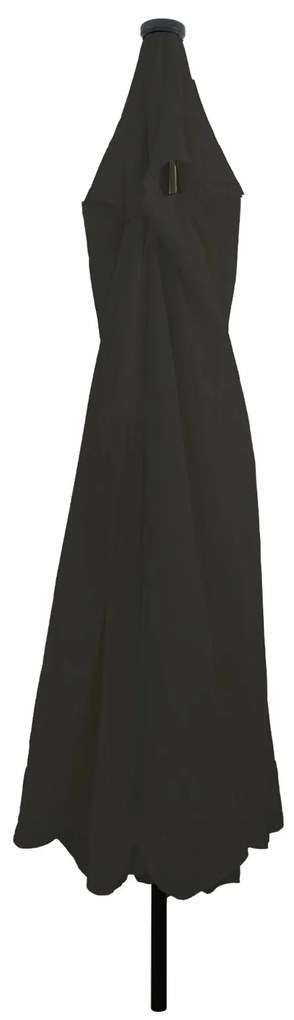 vidaXL Parasol de Grădină Negru 395 x 395 x 245 cm Poliester și oțel