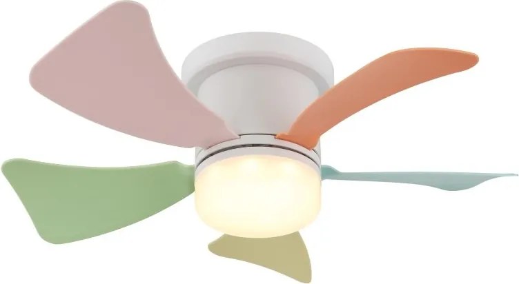 Lustra LED cu ventilator si telecomanda HINES multicolor