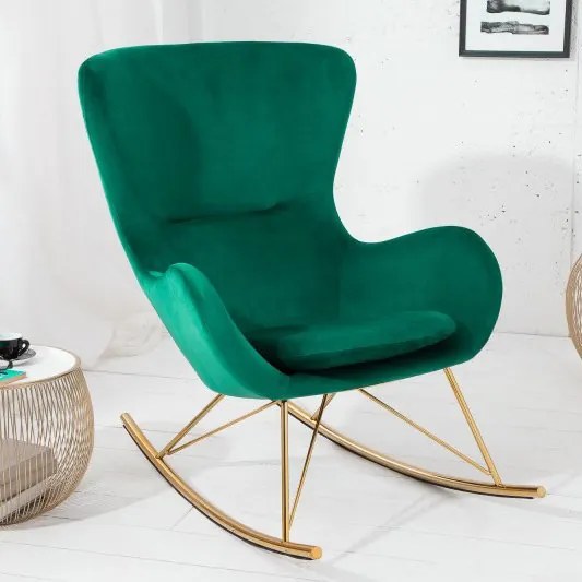 Scaun balansoar design nordic Scandinavia Swing, verde smarald