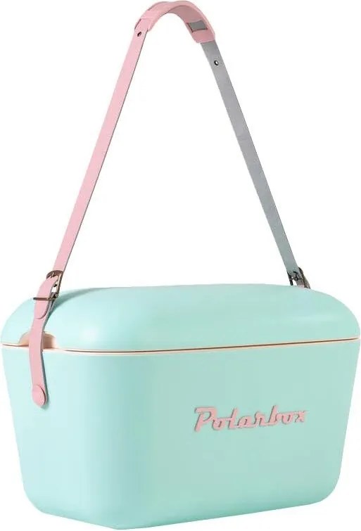 Geanta frigorifica Polarbox Pop, 12 litri, Polistiren AIRPOP, 5-15°C pana la 24 h, Albastru/Roz