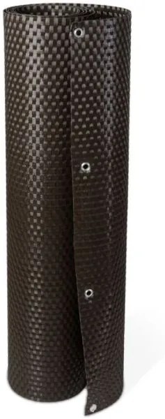 Paravan de balcon din Polyrattan 0,9x3m 1300g/m2 maro închis